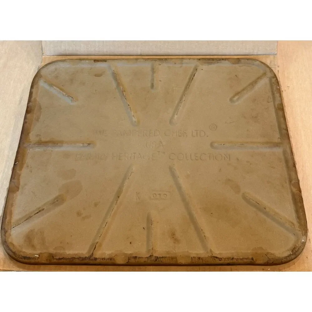 Pampered Chef Family Heritage 12x15 Rectangular Baking Stone 1350 Rack Box